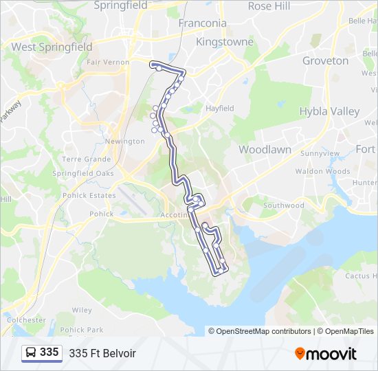 335 Bus Line Map
