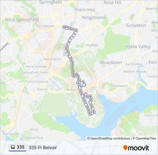 335 Bus Line Map