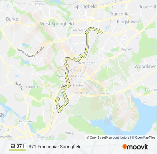 371 Bus Line Map