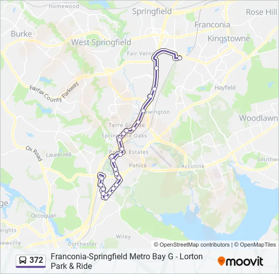 372 Bus Line Map