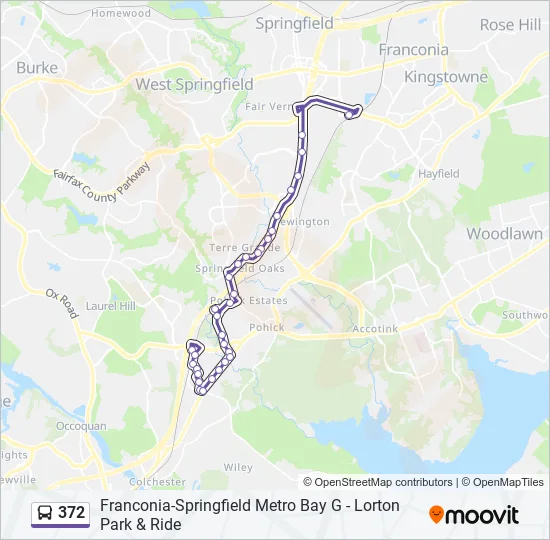 372 Bus Line Map