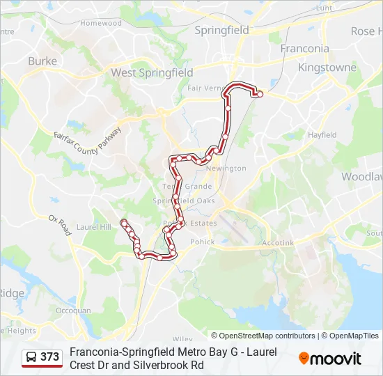 373 Bus Line Map