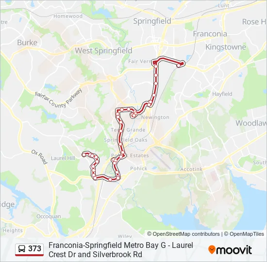 373 Bus Line Map