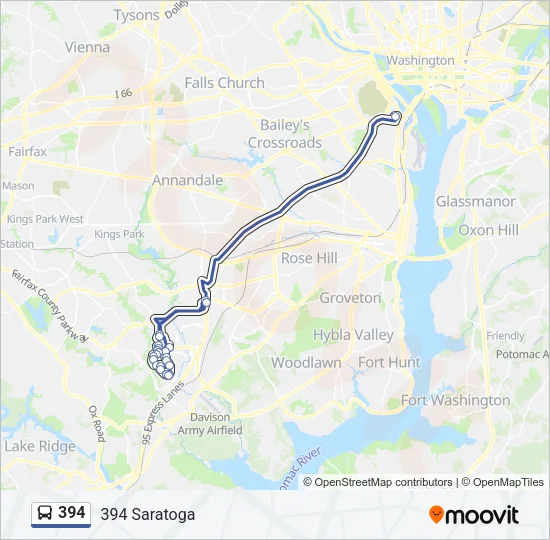 394 Bus Line Map