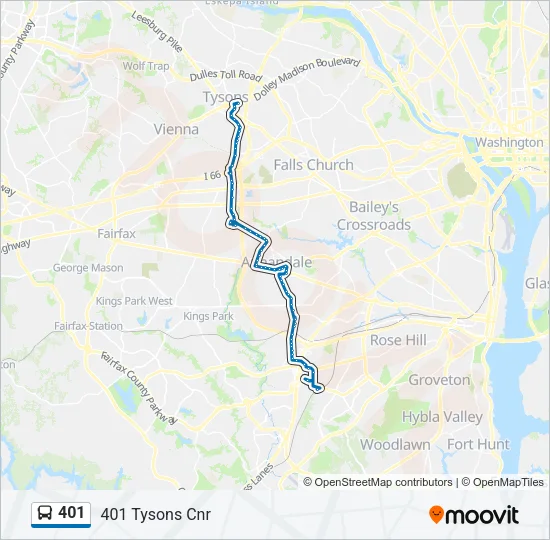 401 Bus Line Map