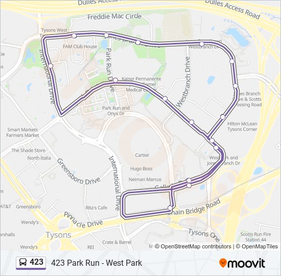 423 Bus Line Map