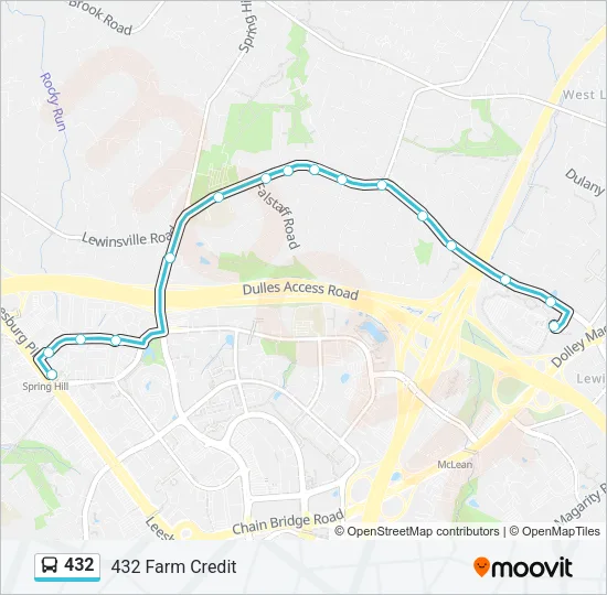 432 Bus Line Map