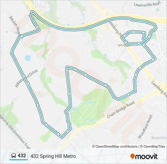 432 Bus Line Map