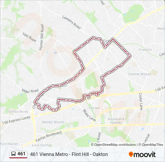 461 Bus Line Map