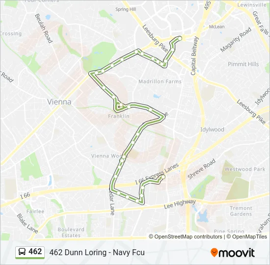 462 Bus Line Map
