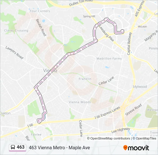 463 Bus Line Map