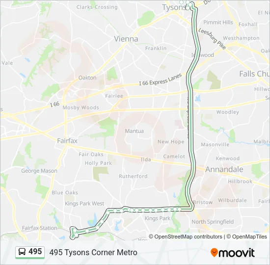 495 Bus Line Map