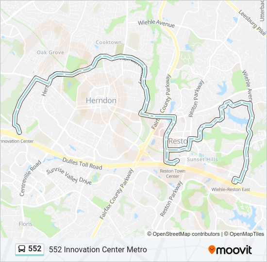 552 Bus Line Map