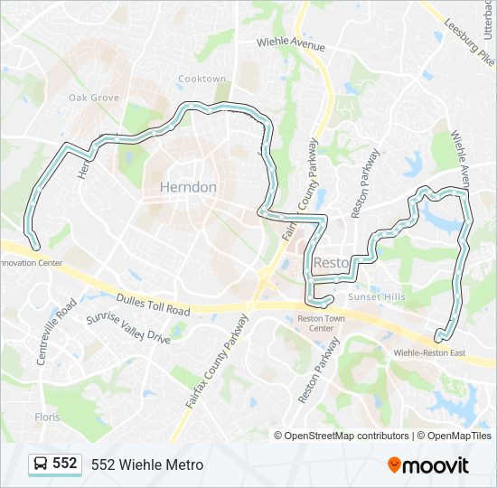 552 Bus Line Map