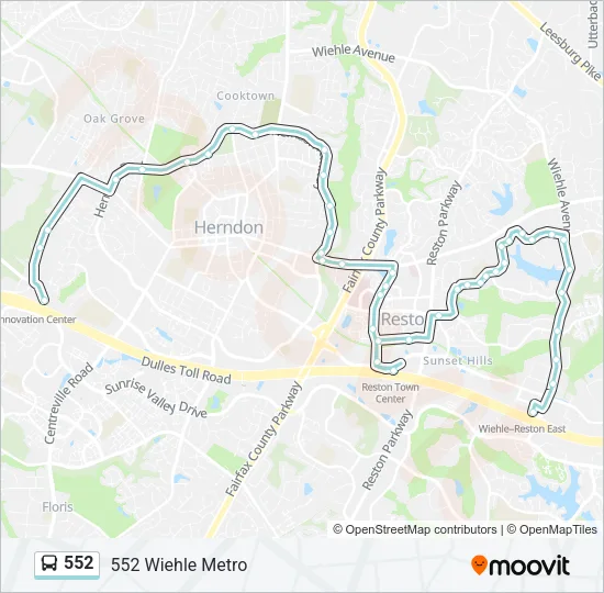 552 Bus Line Map