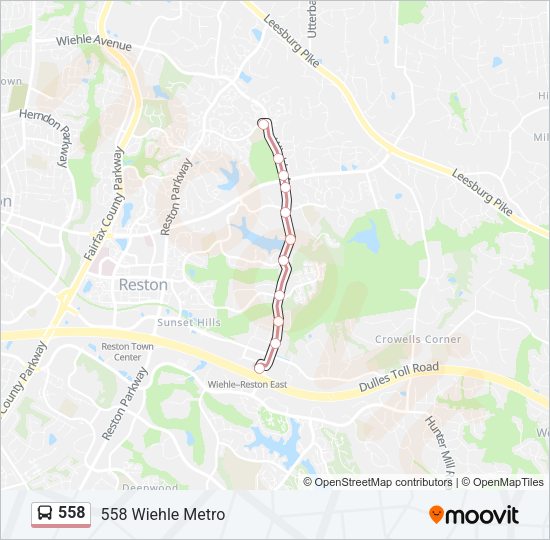 558 Bus Line Map