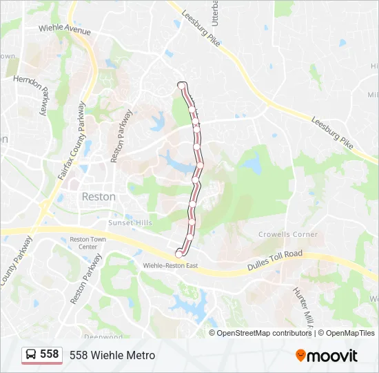 558 Bus Line Map
