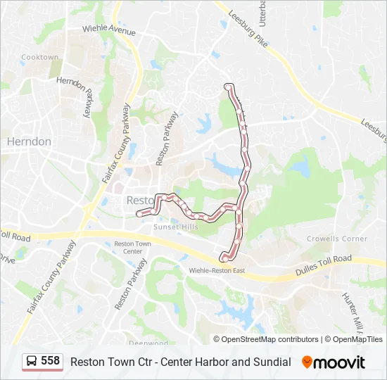 558 Bus Line Map
