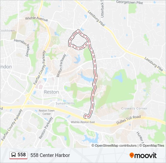 558 Bus Line Map