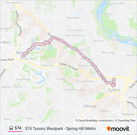 574 Bus Line Map