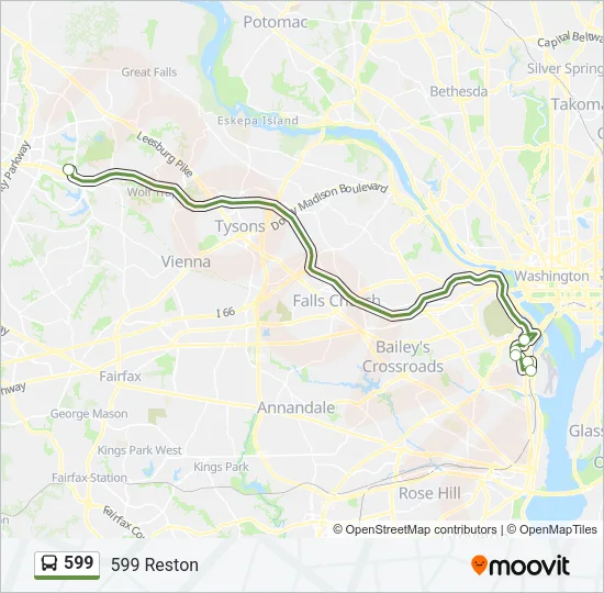 599 Bus Line Map