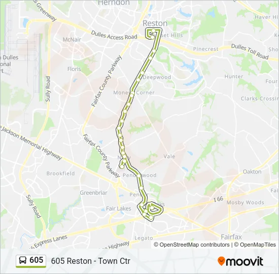 605 Bus Line Map