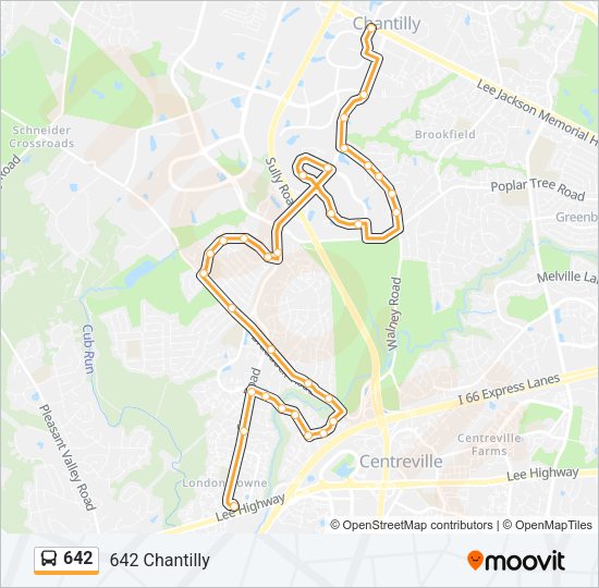 642 Bus Line Map