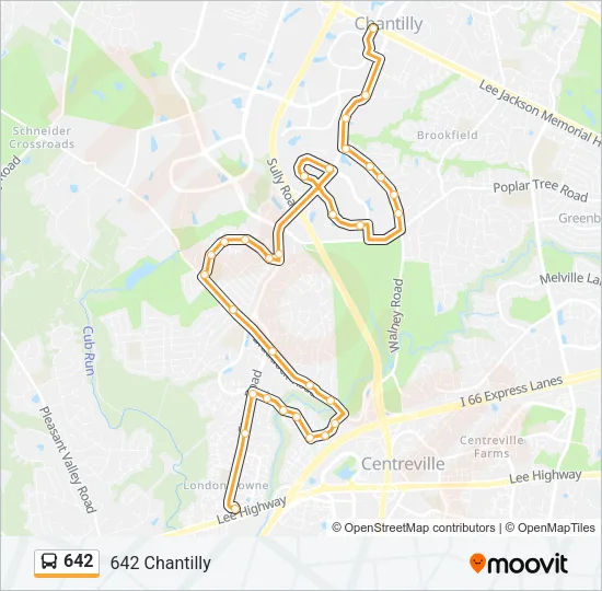 642 Bus Line Map