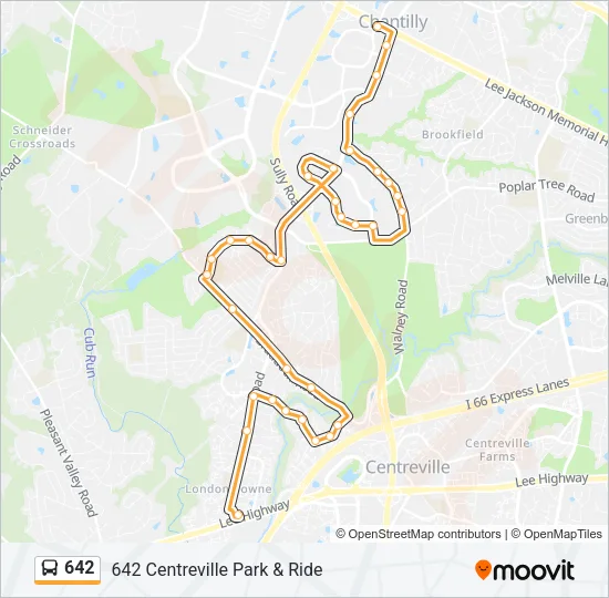 642 Bus Line Map