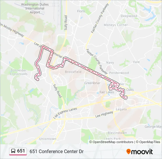 651 Bus Line Map