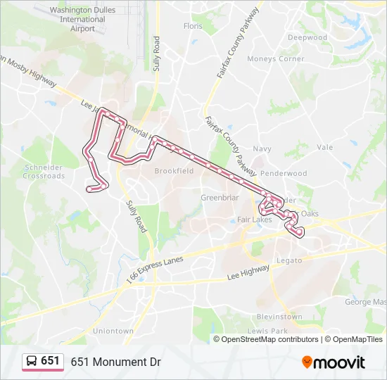 651 Bus Line Map