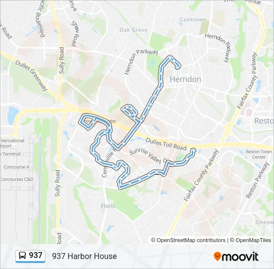 937 Bus Line Map