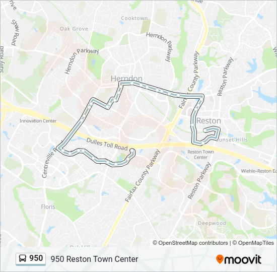 950 Bus Line Map