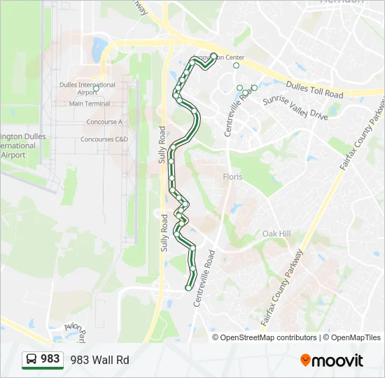 983 Bus Line Map