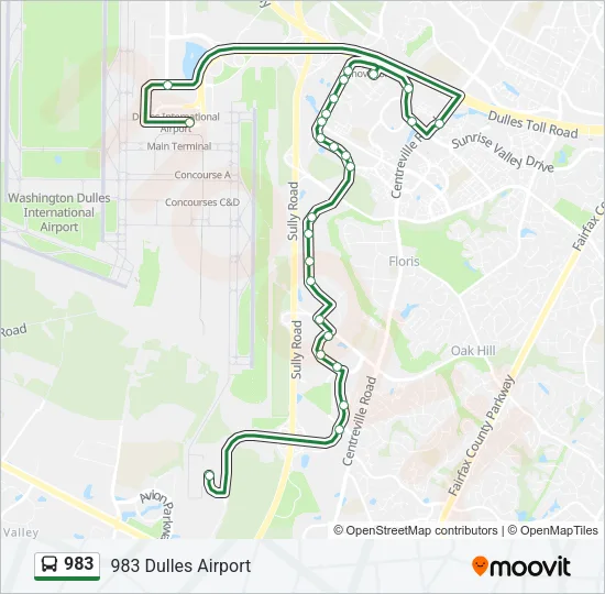 983 Bus Line Map