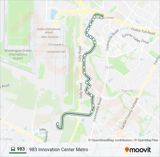983 Bus Line Map