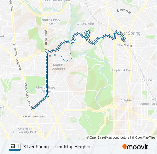 1 Bus Line Map