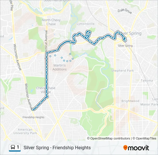 1 Bus Line Map