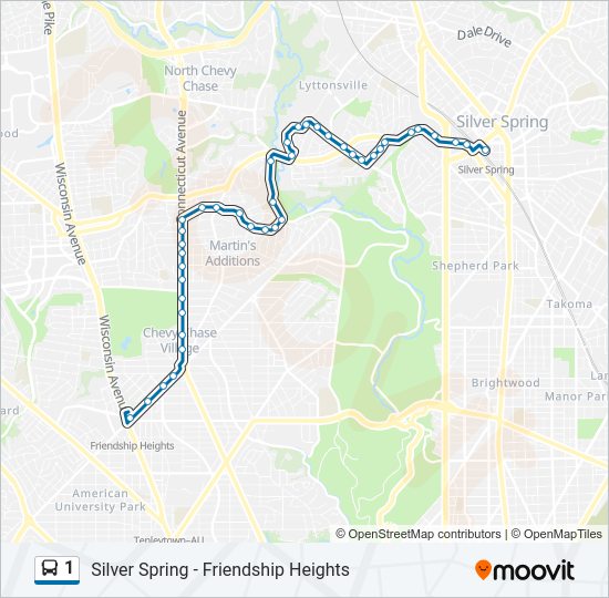 1 Bus Line Map