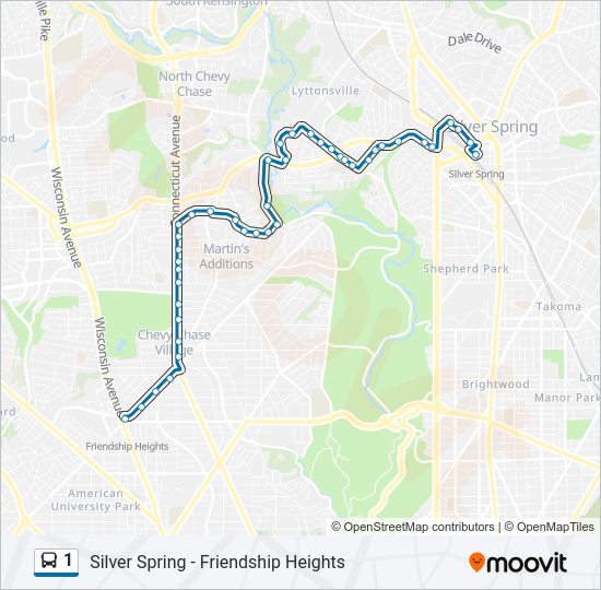 1 Bus Line Map