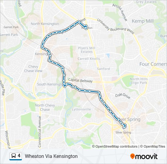 4 bus Line Map