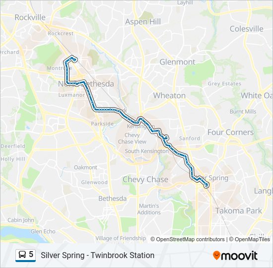 5 Bus Line Map