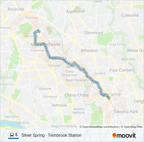 5 Bus Line Map