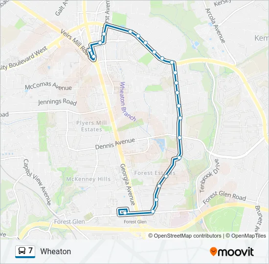 7 Bus Line Map