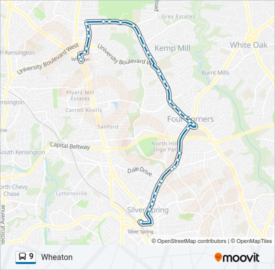 9 Bus Line Map