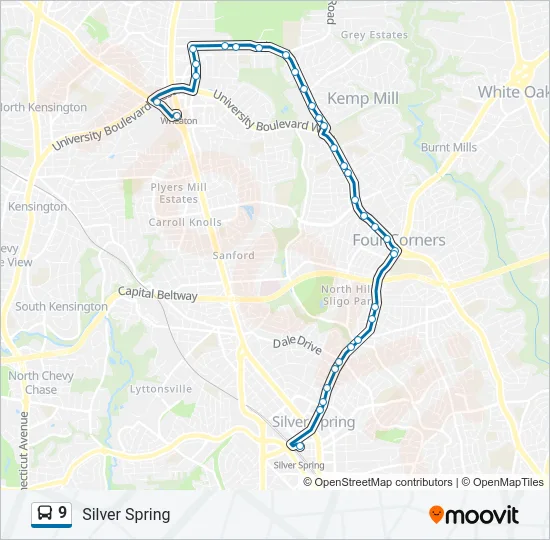 9 Bus Line Map