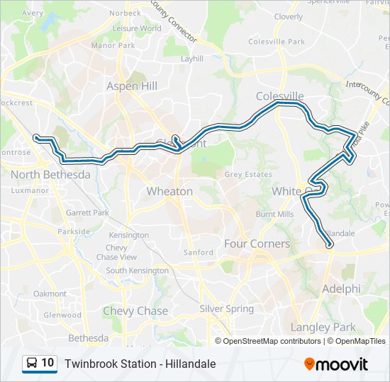 Mapa de 10 de autobús