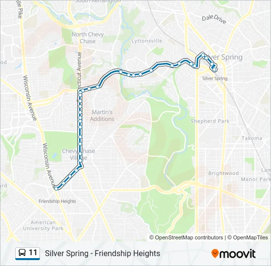 11 Bus Line Map