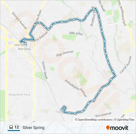 12 Bus Line Map