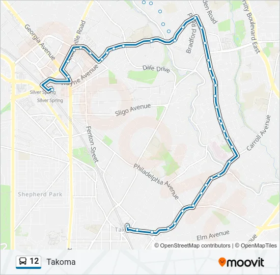 12 Bus Line Map